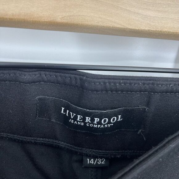 Liverpool Pants Size 14/32 Womens Black Skinny Stretch Casual Pull On Ponte Knit - Picture 3 of 7